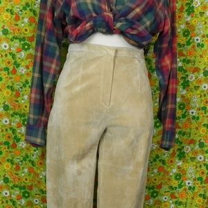 Vintage | Genuine Leather High Waist Pants